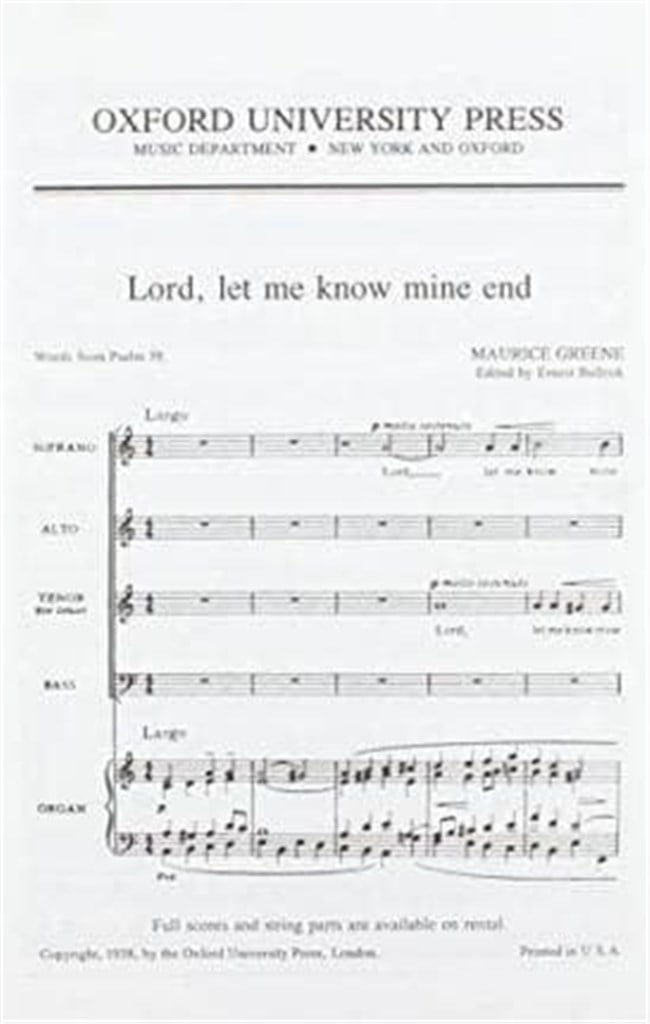 Lord, let me know mine end